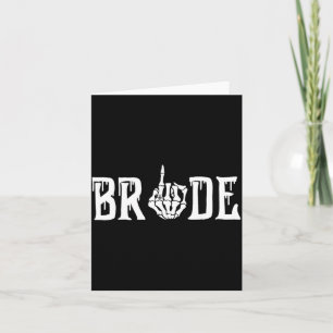 Gothic Skeleton Bride Wedding Married Spooky Card