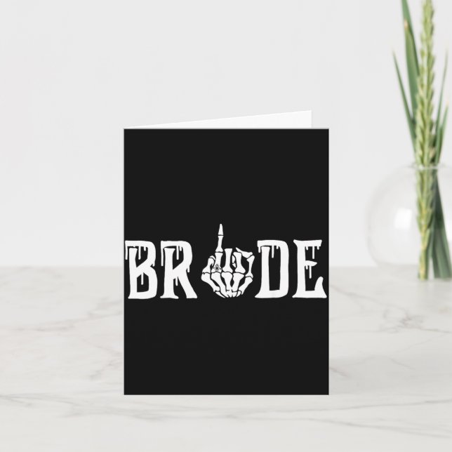 Gothic Skeleton Bride Wedding Married Spooky Card (Front)