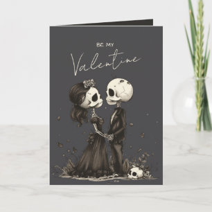 Gothic Skeleton Couple Dark Romantic Valentine Holiday Card