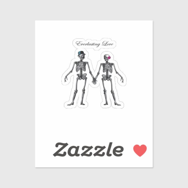 Gothic Skeleton Couple (Old Pink) Classic (Sheet)
