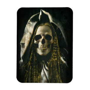 Gothic Skeleton Ghost Flexible Magnet