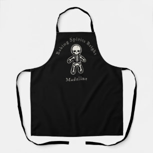 Gothic Skeleton Gingerbread Baking Spirits Bright Apron