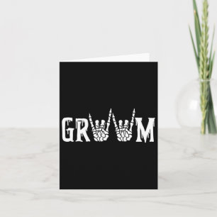 Gothic Skeleton Groom Wedding Just Married Spooky Card