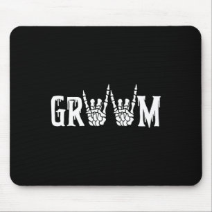 Gothic Skeleton Groom Wedding Just Married Spooky  Mouse Pad