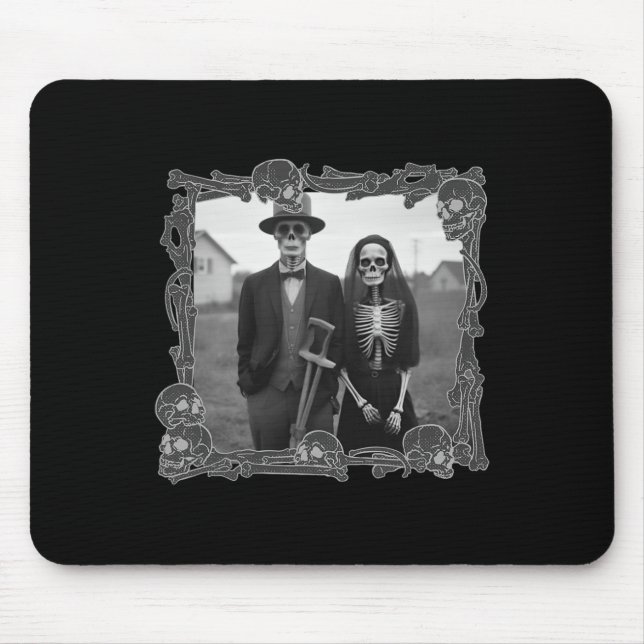 Gothic Skeleton Halloween Costume  Mouse Pad (Front)