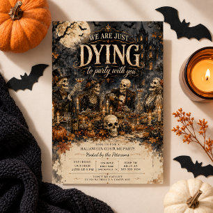 Gothic Skeleton Halloween Party Costume Party Invitation
