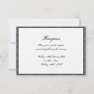 Gothic Skeleton Hands and Roses Wedding Reception Invitation