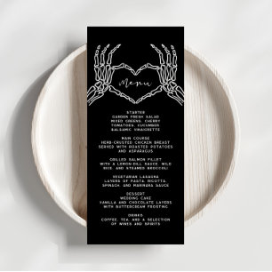 Gothic Skeleton Hands Halloween Wedding Menu