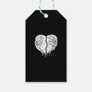 Gothic Skeleton Heart Hands Retro Aesthetic Gift Tags
