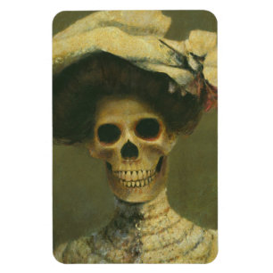 Gothic Skeleton Lady Flexible Magnet