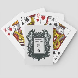 Gothic Skeleton Love Till Death Do Us Part  Playing Cards