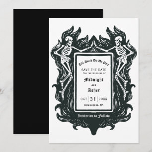 Gothic Skeleton Love Till Death Do Us Part  Save The Date