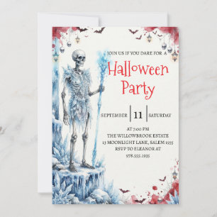 Gothic Skeleton Man Halloween Party Invitation