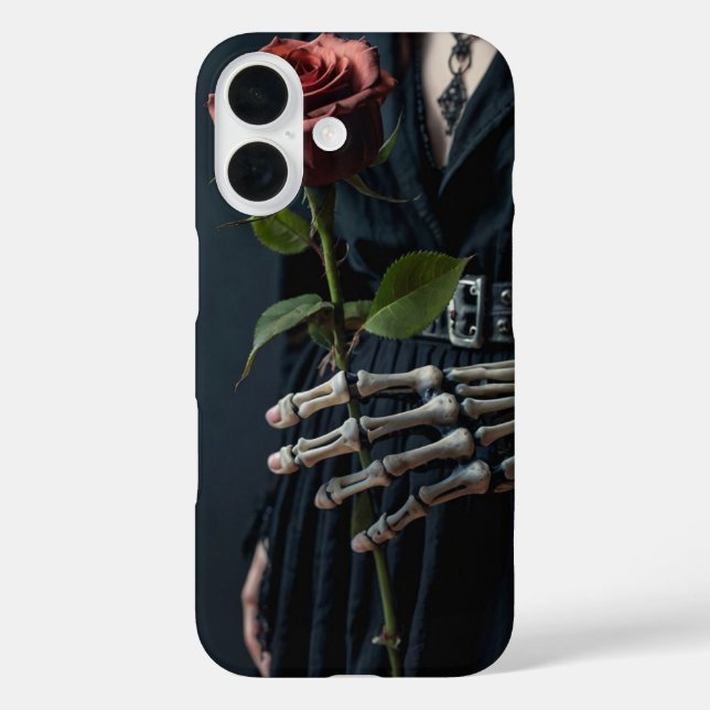 Gothic Skeleton Rose Halloween Case-Mate iPhone Case (Back)