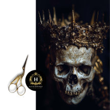 Gothic Skeleton Skull Decoupage Tissue Paper