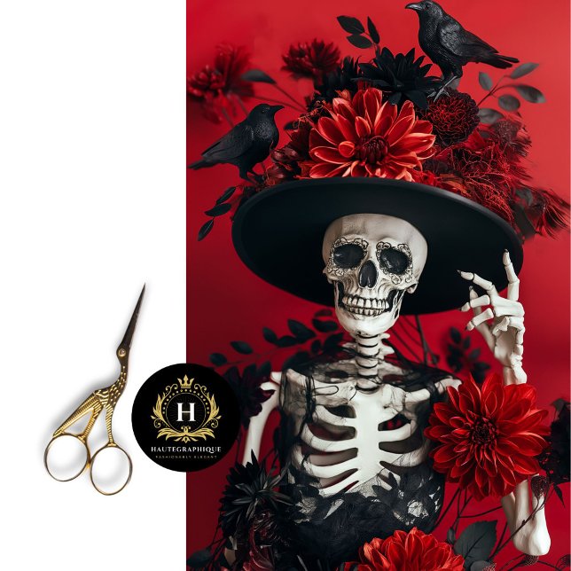 Gothic Skeleton Skull Decoupage  Tissue Paper (Creator Uploaded)