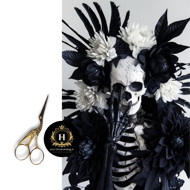 Gothic Skeleton Skull Decoupage  Tissue Paper (Creator Uploaded)