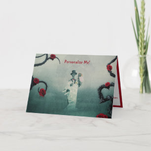 Gothic Skeleton Wedding Love You To Death Note Card