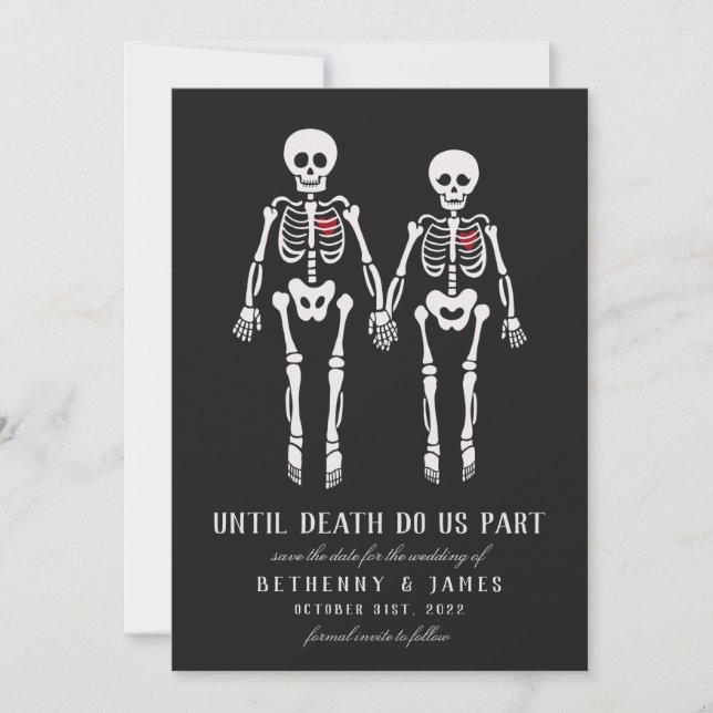 Gothic Skeletons Invitation (Front)