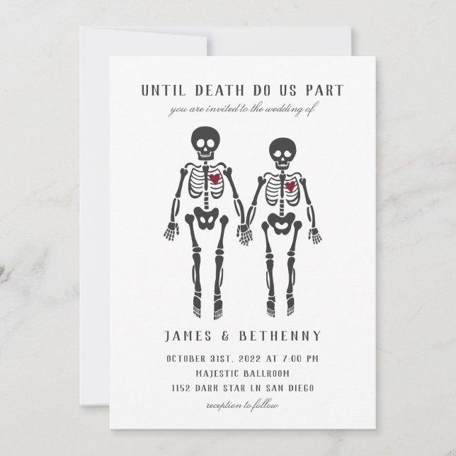 Gothic Skeletons Invitation (Front)