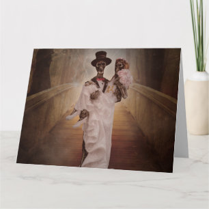 GOTHIC SKELETONS WEDDING CONGRATUATIONS CARDS