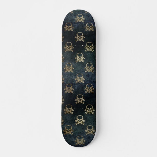Gothic Skull and Bones  Skateboard (Front)