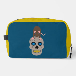 Gothic Skull and Rat Halloween Dopp Kit