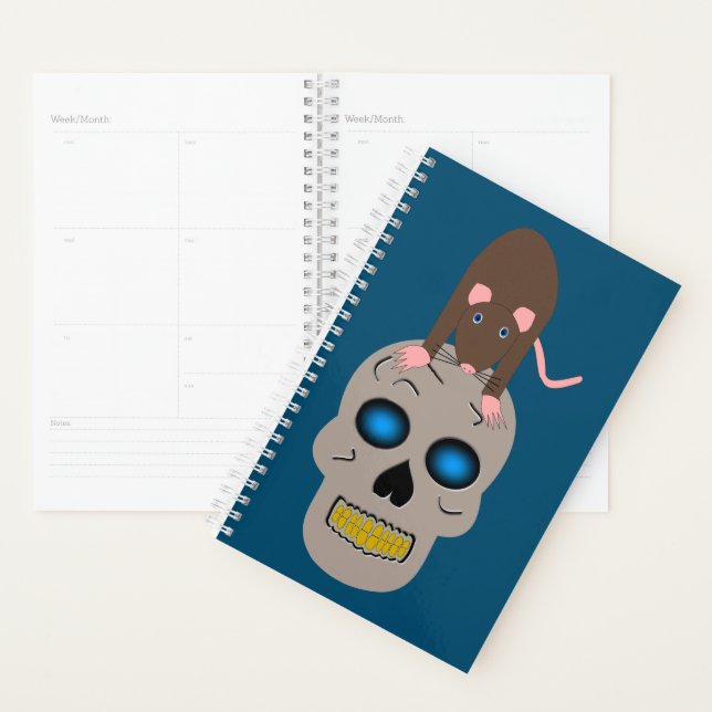 Gothic Skull and Rat Halloween Planner (Display)
