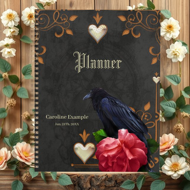 Gothic Skull and Raven.  Planner (Creator Uploaded)