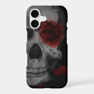 Gothic Skull and Red Roses vibrant
