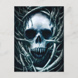 Gothic Skull Art: Creepy Death Metal Sigil Postcar Postcard