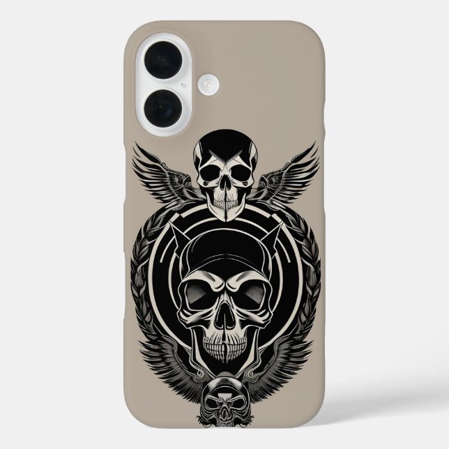 Gothic Skull Artwork with Intricate Details Case-Mate iPhone Case (Back)