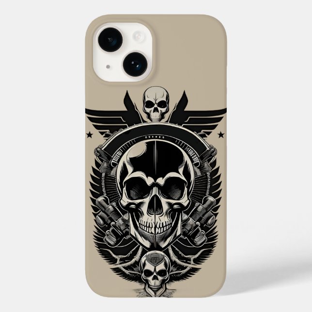 Gothic Skull Artwork with Intricate Details Case-Mate iPhone Case (Back)
