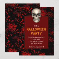 Gothic Skull Blood Splattered Halloween Party