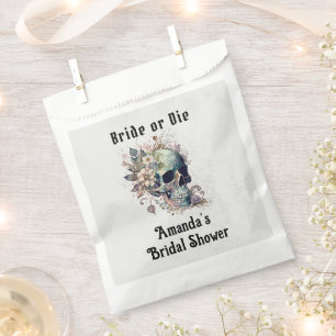 Gothic Skull Bride or Die Bridal Shower Favour Bag