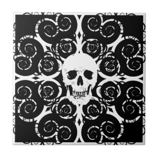 Gothic Skull Ceramic Tile