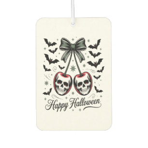 Gothic Skull Cherry Halloween Car Air Freshener