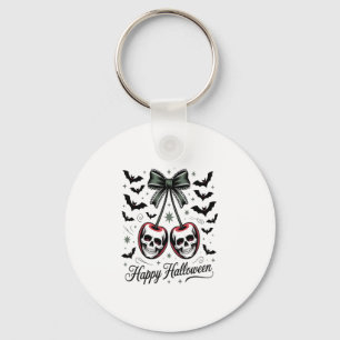 Gothic Skull Cherry Halloween Key Ring