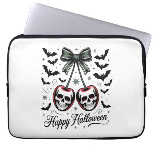 Gothic Skull Cherry Halloween Laptop Sleeve