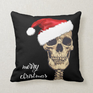 Gothic Skull Christmas cushion
