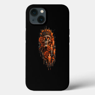 Gothic Skull Crown Halloween Dark Roses Spooky Des iPhone 13 Case