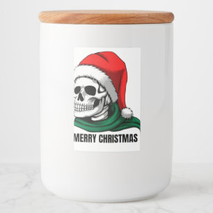 Gothic Skull Crown with Red Roses – Dark Biker Sty Food Label