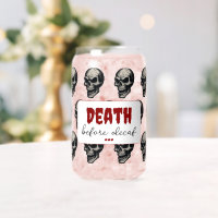 Gothic Skull ‘Death Before Decaf’ | Spooky Funny -