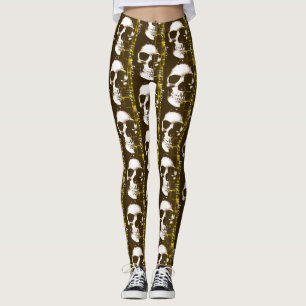 Gothic Skull Decorative Leggings