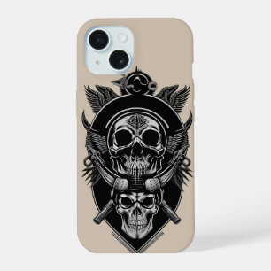 Gothic Skull Design iPhone 15 Case