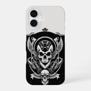 Gothic Skull Design iPhone 16 Case