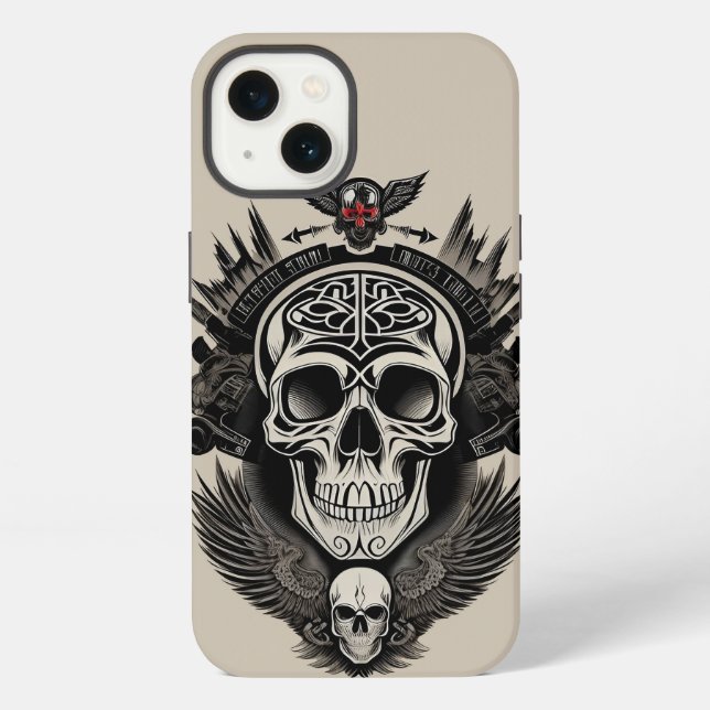 Gothic Skull Design iPhone Case (Back)