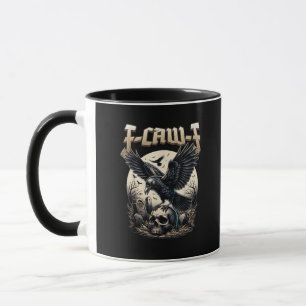 Gothic Skull F-Caw-F Crow Adult Humour Graphic Mug
