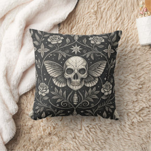 Gothic Skull Floral Celestial Pattern (1) Cushion