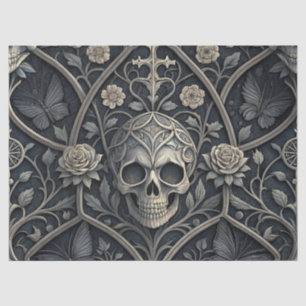 Gothic Skull Floral Celestial Pattern (2) Tissue Paper